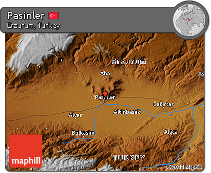 Physical 3D Map of Pasinler