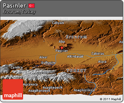 Physical Panoramic Map of Pasinler