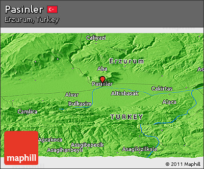Political Panoramic Map of Pasinler
