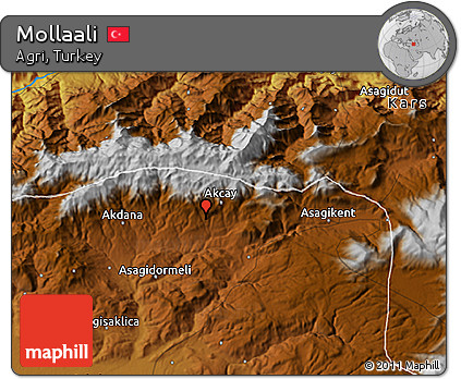 Physical 3D Map of Mollaali
