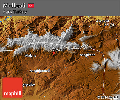 Physical 3D Map of Mollaali