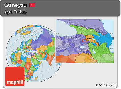 Political Location Map of Güneysu