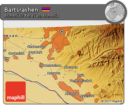 Physical 3D Map of Bartsrashen