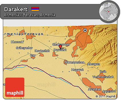 Physical 3D Map of Darakert