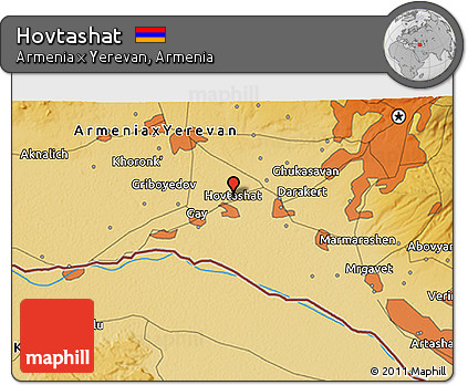 Physical 3D Map of Hovtashat