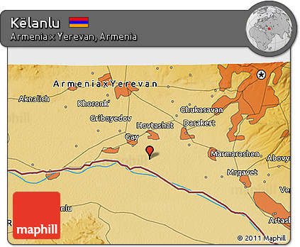 Physical 3D Map of Këlanlu