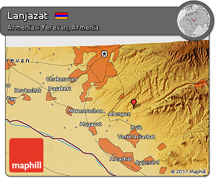 Physical 3D Map of Lanjazat