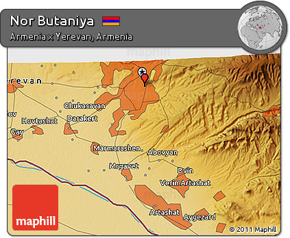 Physical 3D Map of Nor Butaniya