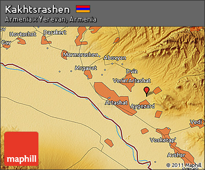 Physical 3D Map of Kakhtsrashen