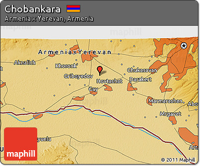 Physical 3D Map of Chobankara