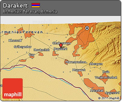 Physical 3D Map of Darakert