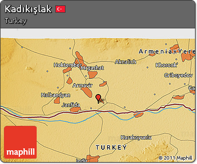 Physical 3D Map of Kadıkışlak