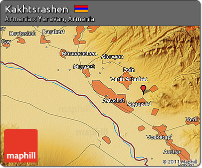 Physical 3D Map of Kakhtsrashen