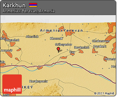 Physical 3D Map of Karkhun
