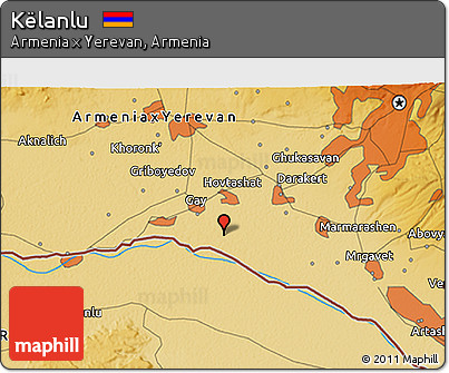 Physical 3D Map of Këlanlu
