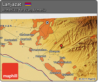 Physical 3D Map of Lanjazat