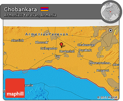 Political 3D Map of Chobankara