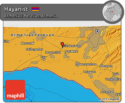 Political 3D Map of Hayanist