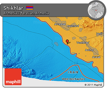 Political 3D Map of Shikhlar