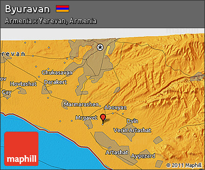 Political 3D Map of Byuravan