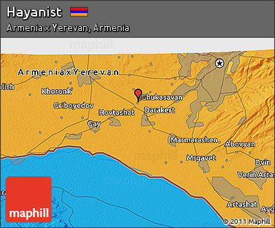 Political 3D Map of Hayanist