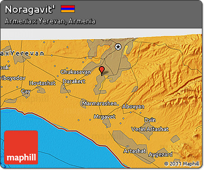Political 3D Map of Noragavit'