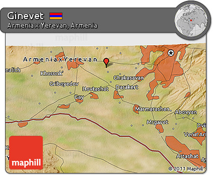 Satellite 3D Map of Ginevet