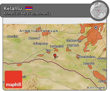 Satellite 3D Map of Këlanlu
