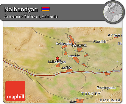 Satellite 3D Map of Nalbandyan