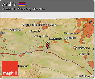 Satellite 3D Map of Arak's