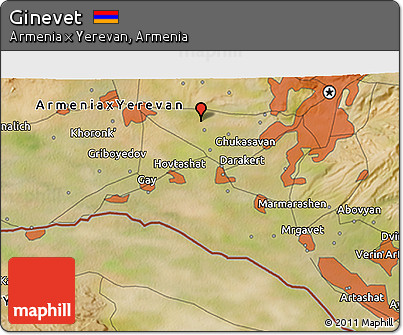 Satellite 3D Map of Ginevet