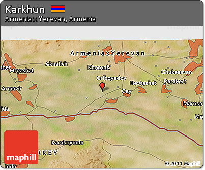 Satellite 3D Map of Karkhun
