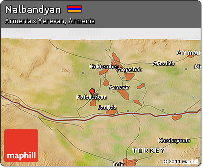 Satellite 3D Map of Nalbandyan