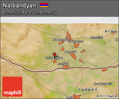 Satellite 3D Map of Nalbandyan