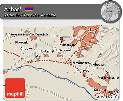 Shaded Relief 3D Map of Arbat'