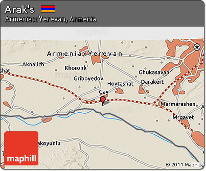Shaded Relief 3D Map of Arak's