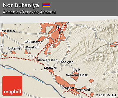 Shaded Relief 3D Map of Nor Butaniya
