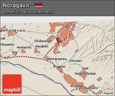 Shaded Relief 3D Map of Noragavit'