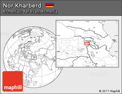 Blank Location Map of Nor Kharberd