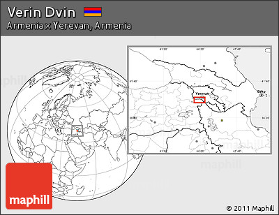 Blank Location Map of Verin Dvin