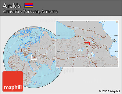 Gray Location Map of Arak's