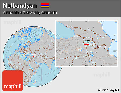 Gray Location Map of Nalbandyan