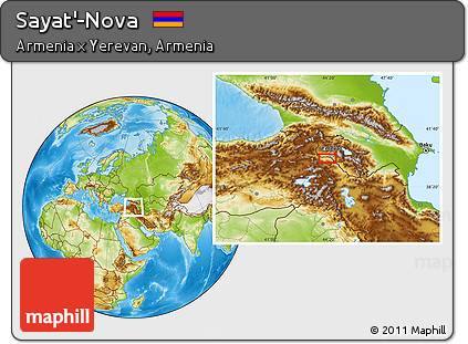 Physical Location Map of Sayat'-Nova