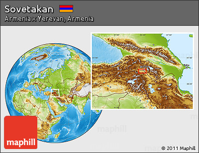 Physical Location Map of Sovetakan