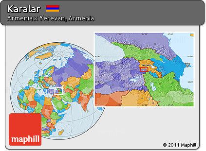 Political Location Map of Karalar