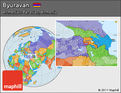 Political Location Map of Byuravan