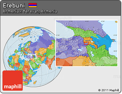 Political Location Map of Erebuni