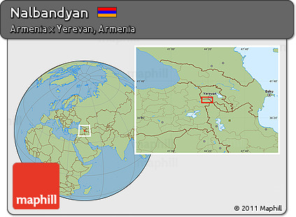 Savanna Style Location Map of Nalbandyan