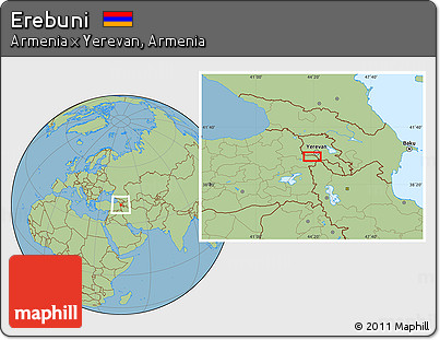 Savanna Style Location Map of Erebuni