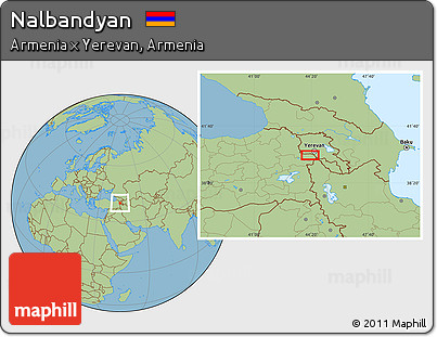 Savanna Style Location Map of Nalbandyan